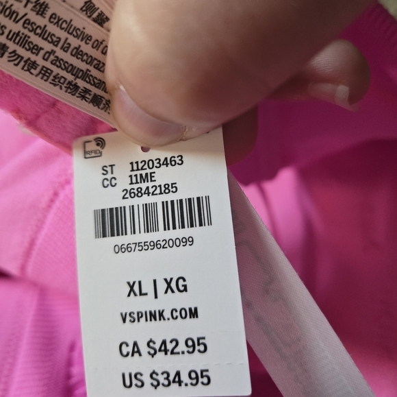 Sports bra Victoria Secret PINK Size xl new with tags - Picture 3 of 3